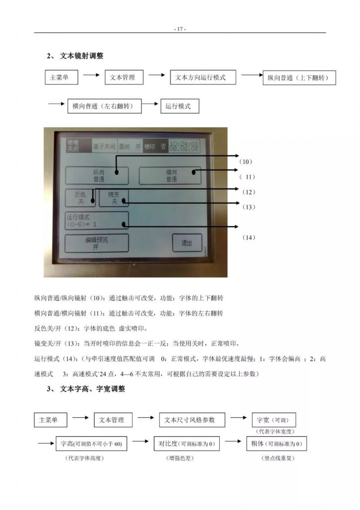 莱宾格喷码机简易操作手册